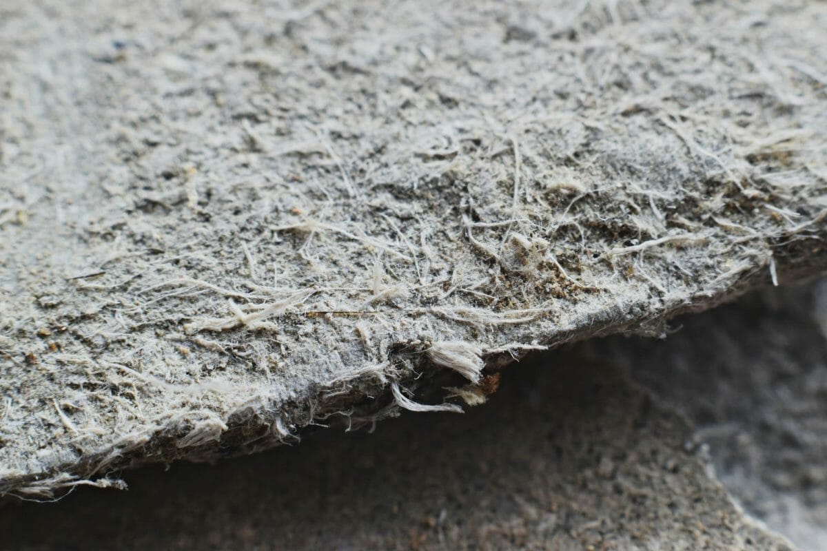 asbestos fibres close up detail